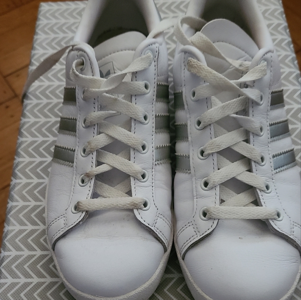 Adidas Grand Court All Leather Sneakers size 7 hp 21x🔥🔥🔥🔥 - Picture 8 of 11